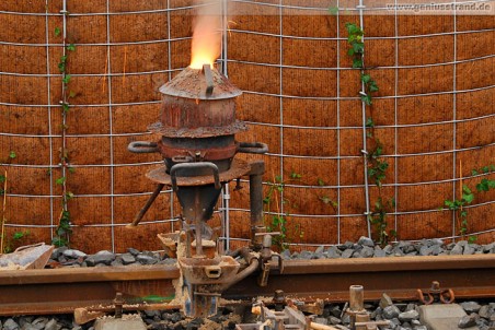 Gleisanbindung JadeWeserPort: Schienenschweißen mit dem Thermitverfahren