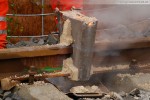 Gleisanbindung JadeWeserPort: Schienenschweißen mit dem Thermitverfahren