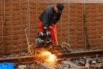 Gleisanbindung JadeWeserPort: Schienenschweißen mit dem Thermitverfahren