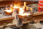Gleisanbindung JadeWeserPort: Schienenschweißen mit dem Thermitverfahren
