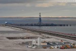 Baustelle JadeWeserPort: Im Vordergrund das Betonmischwerk