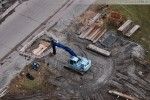 Baustelle JadeWeserPort: Kleine Baustelle neben dem Informationszentrum
