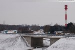 Die schneebedeckte JadeWeserPort Baustelle im Winter 2009