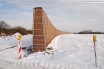 Gleistrasse JadeWeserPort: Rechts der Voslapper Groden-Süd