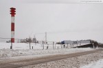 Vor der winterlichen Baustelle JadeWeserPort in Wilhelmshaven