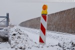 JadeWeserPort: Die JWP-Gleistrasse im Winter 2010