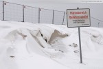 JadeWeserPort: Schneeverwehungen am ehemaligen Geniusstrand 2010