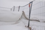 JadeWeserPort: Schneeverwehungen am ehemaligen Geniusstrand 2010
