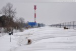 JadeWeserPort: Schneeverwehungen am ehemaligen Geniusstrand 2010