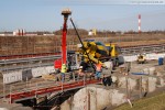 Baustelle der Kraftwerkskühlung am Neuen Rüstersieler Seedeich