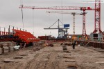 Baustelle JadeWeserPort in Wilhelmshaven