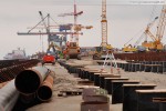 Baustelle JadeWeserPort in Wilhelmshaven