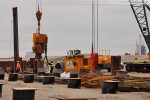 Baustelle JadeWeserPort in Wilhelmshaven