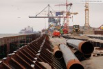 Baustelle JadeWeserPort in Wilhelmshaven
