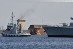 Die Fregatte Lübeck (F 214) im Nordhafen