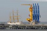 Die Gorch Fock läuft in Wilhelmshaven ein