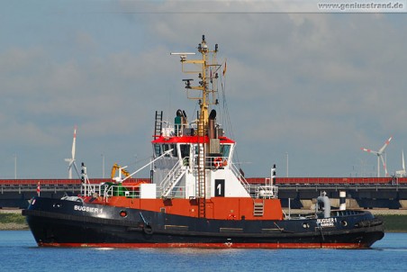 Schlepper Bugsier 1 in Höhe der Niedersachsenbrücke in Wilhelmshaven