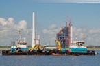 Fotos JadeWeserPort Hafenbaustelle Wilhelmshaven