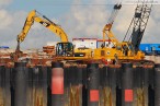 Fotos JadeWeserPort Hafenbaustelle Wilhelmshaven