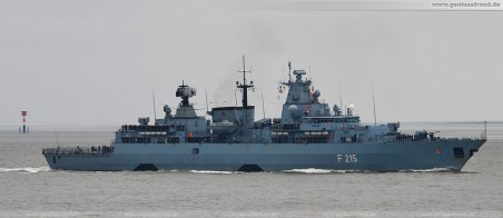 Fregatte Brandenburg (F 215) - Einsatz- und Ausbildungsverband 2010 (EAV 2010) zurück in Wilhelmshaven