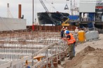 JadeWeserPort: Bauarbeiten an der Hauptkaje