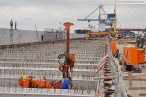 JadeWeserPort: Bilder von den Bauarbeiten an der Hauptkaje
