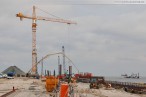 JadeWeserPort: Bilder von den Bauarbeiten an der Hauptkaje