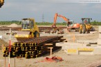 Gleisbaustelle der 16-gleisigen Vorstellgruppe am JadeWeserPort