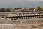 Gleisbaustelle der 16-gleisigen Vorstellgruppe am JadeWeserPort