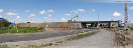 Autobahnanbindung JadeWeserPort: Unterführung der Flutstraße - Blick aus Richtung Süden