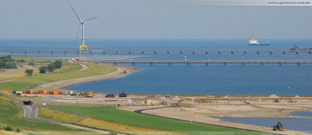 Wilhelmshaven: JadeWeserPort Baustelle Juli 2010