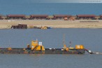 Vorstellgruppe JadeWeserPort: Schotter für die Gleisbaustelle JadeWeserPort