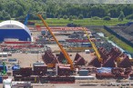 Eindrücke vom Kraftwerksneubau GDF Suez im Rüstersieler Groden