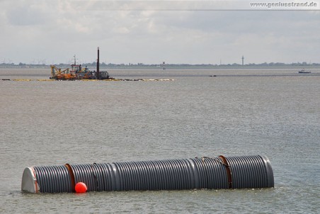 GDF Suez Kraftwerkskühlung: Kühlwasserleitung zu Testzwecken in Jade