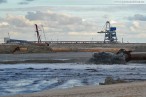 Die JadeWeserPort-Baustelle in Wilhelmshaven