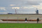Die JadeWeserPort-Baustelle in Wilhelmshaven