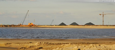 Panoramabild von der Baustelle JadeWeserPort in Wilhelmshaven