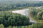 Blick über die JadeWeserPort Baustelle im Oktober 2010