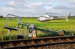 Awanst Wilhelmshaven Nord: Montage der Eisenbahnsignale per Hubschrauber