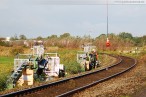 Awanst Wilhelmshaven Nord: Montage der Eisenbahnsignale per Hubschrauber
