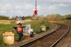 Awanst Wilhelmshaven Nord: Montage der Eisenbahnsignale per Hubschrauber
