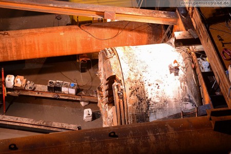 GDF Suez Kraftwerkskühlung: Tunnelbohrmaschine im Zielschacht