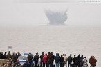 Bombenentschärfung auf dem Jappensand (1. Explosion)