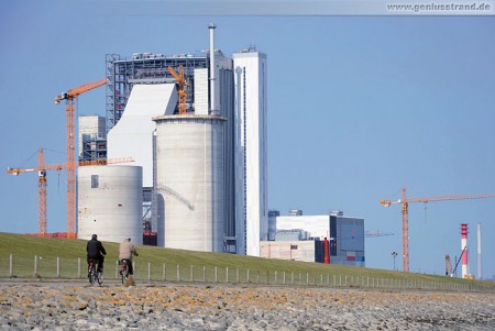 Kraftwerksneubau der GDF Suez im Rüstersieler Groden