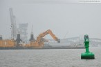 Die JadeWeserPort Baustelle von Seeseite