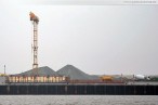 Die JadeWeserPort Baustelle von Seeseite