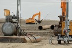 JadeWeserPort: Bilder vom westlichen Bereich der Hafenbaustelle