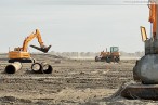 JadeWeserPort: Bilder vom westlichen Bereich der Hafenbaustelle