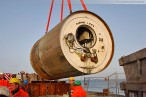 Kraftwerksbaustelle GDF Suez: Zweite Tunnelbohrmaschine im Zielschacht