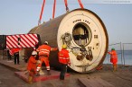 Kraftwerksbaustelle GDF Suez: Zweite Tunnelbohrmaschine im Zielschacht
